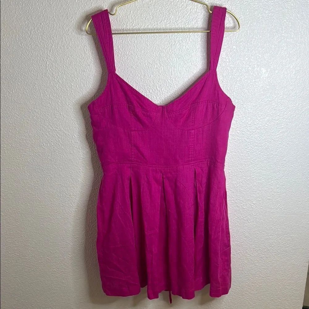 Aqua Fuchsia Sleeveless Dress